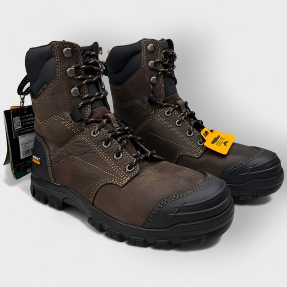 Ariat Treadfast 8in Waterproof Steel Toe Work Boot Men 8.5D Dark Brown NIB